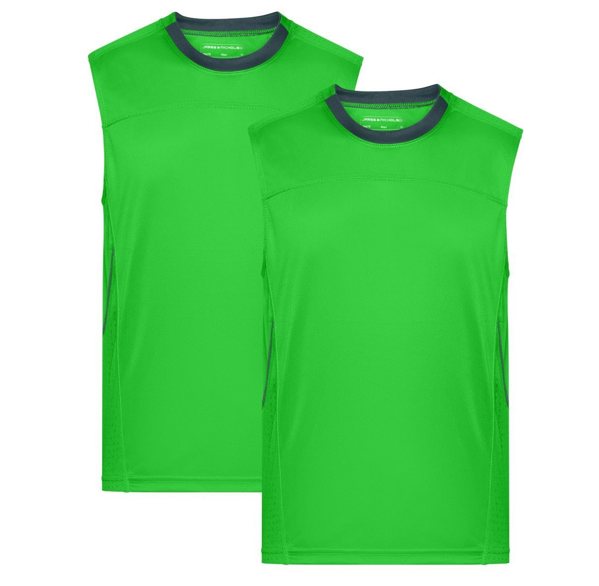 James & Nicholson Lauftop Doppelpack Sportliches Herren Lauf Top aus Funktionspolyester JN470 (Doppelpack, 2er-Pack) Feuchtigkeitsregulierendes Material