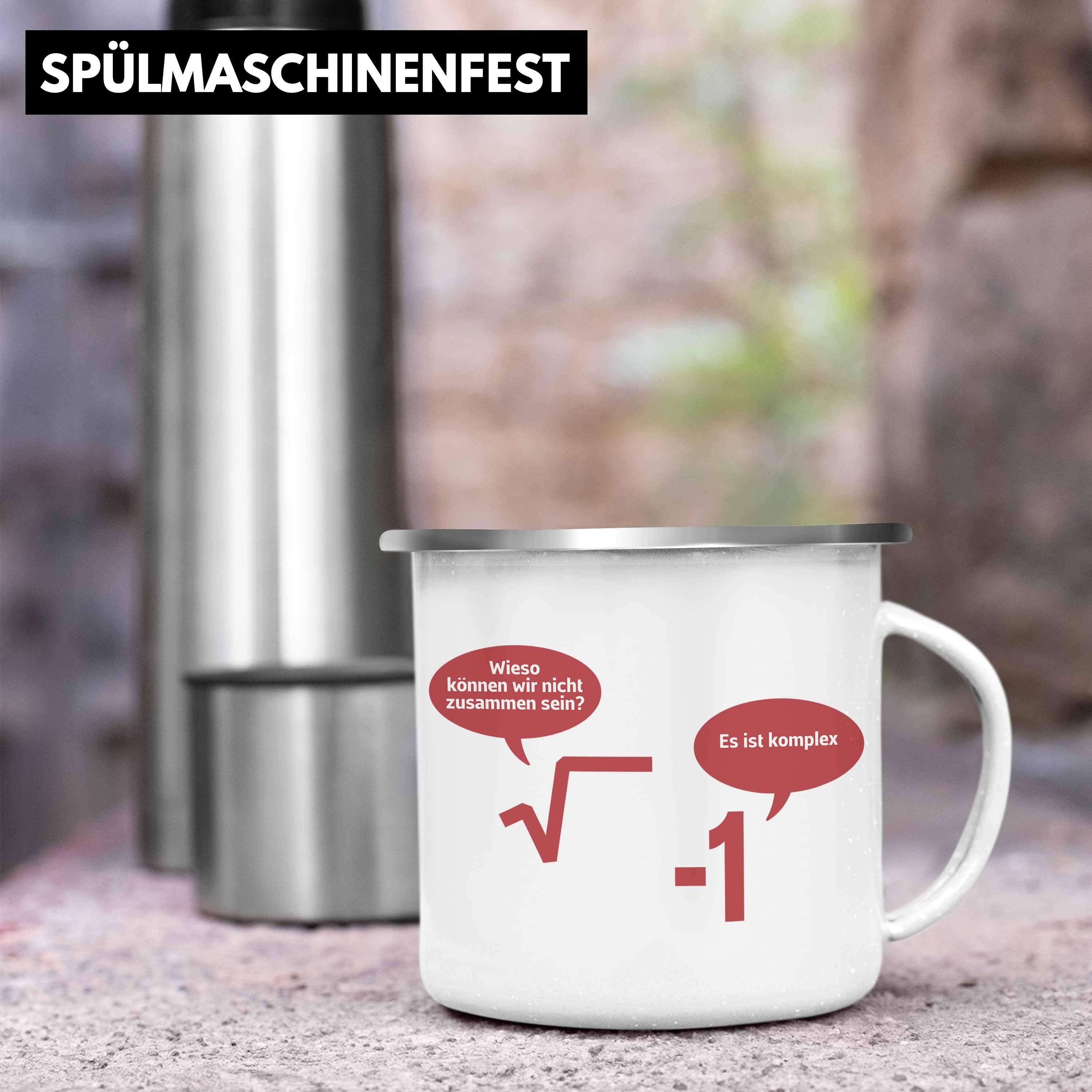 Trendation Thermotasse Trendation - Mathelehrer Emaille Tasse Mathematiker Physik Emaille Ta