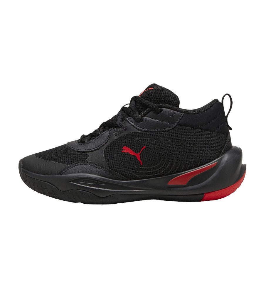 PUMA Hallen-Indoorschuhe Playmaker Pro schwarz/rot Kinder Badmintonschuh