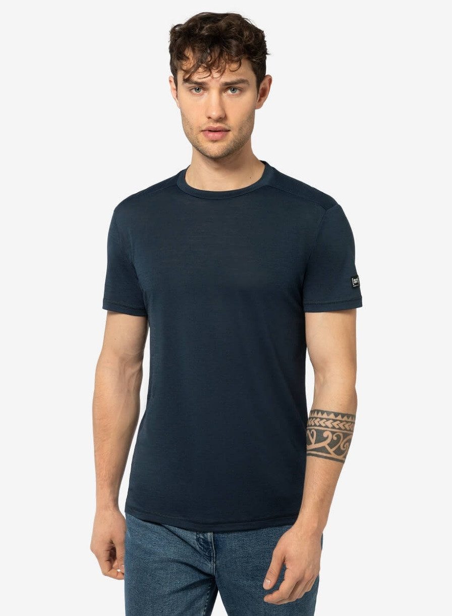 SUPER.NATURAL T-Shirt Essential (Merino-Mix) dunkelblau Herren günstig online kaufen