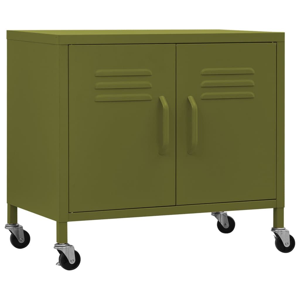furnicato Container Robuster Stahlschrank 60 x 35 x 56 cm in Olivgrün (1-St)