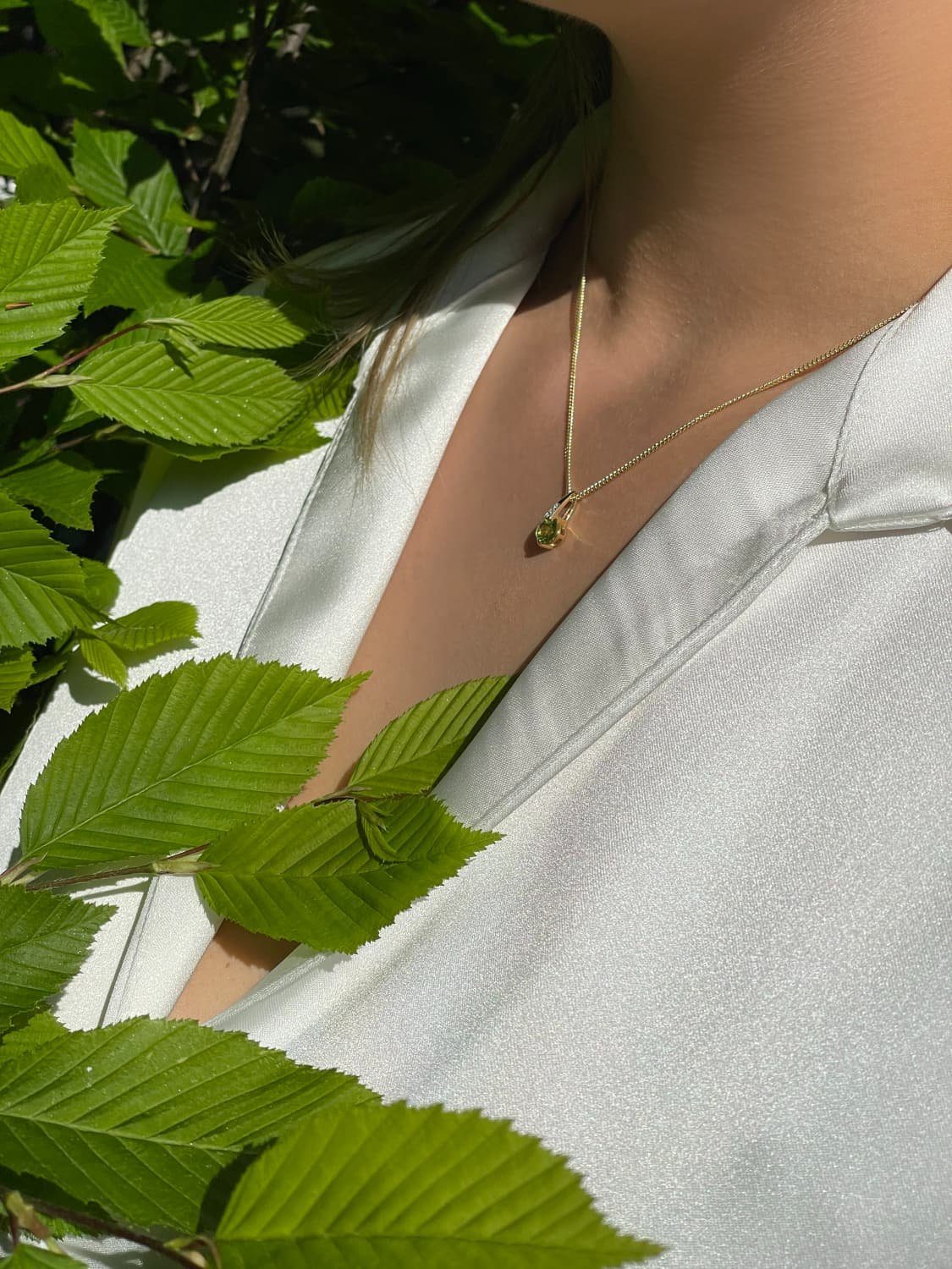 My Gold Kettenanhänger Damen Edelstein Anhänger günstig online kaufen