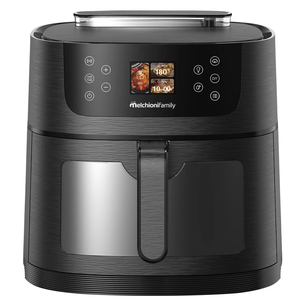 Melchioni Heißluftfritteuse Dora, 1800 W, AI-Speiseerkennung und Soft-Steam-Funktion