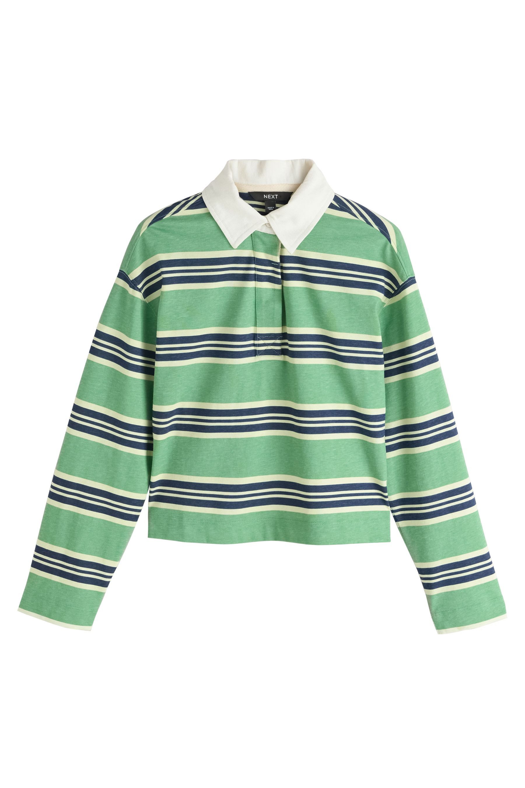 Next Rugbyshirt Langärmeliges Rugby-Top mit Kragen (1-tlg)