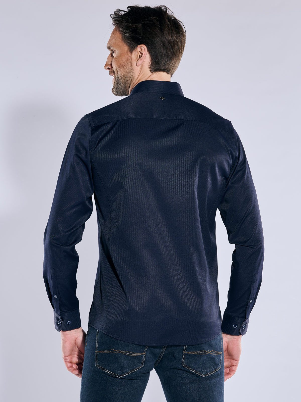 Engbers Langarmhemd engbers Herren Langarm-Hemd "My Favorite", Marineblau günstig online kaufen