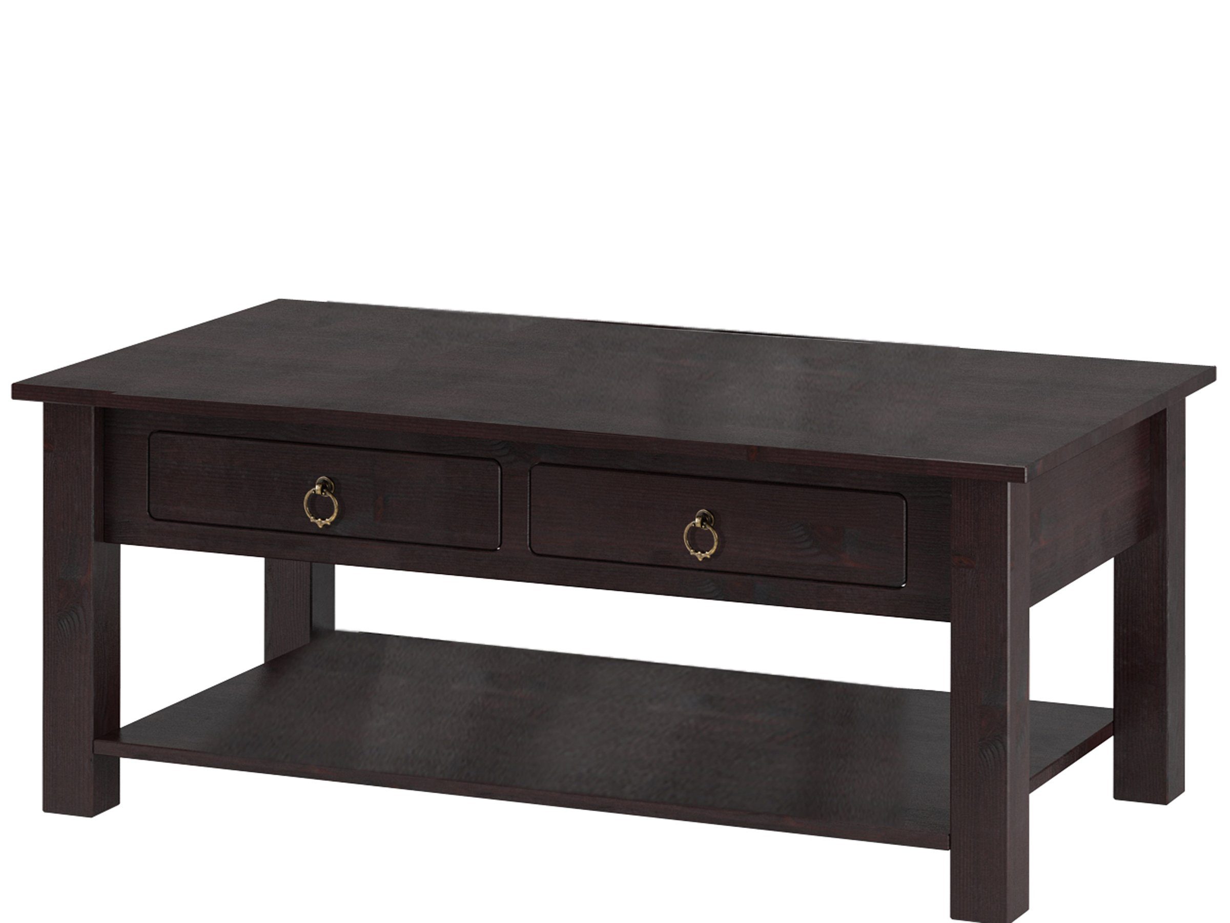 loft24 Couchtisch Inga - Wohnzimmertisch Ablagetisch Sofatisch Kaffeetisch, Wohnzimmertisch, 2 Schubladen, Kiefer, Landhausstil