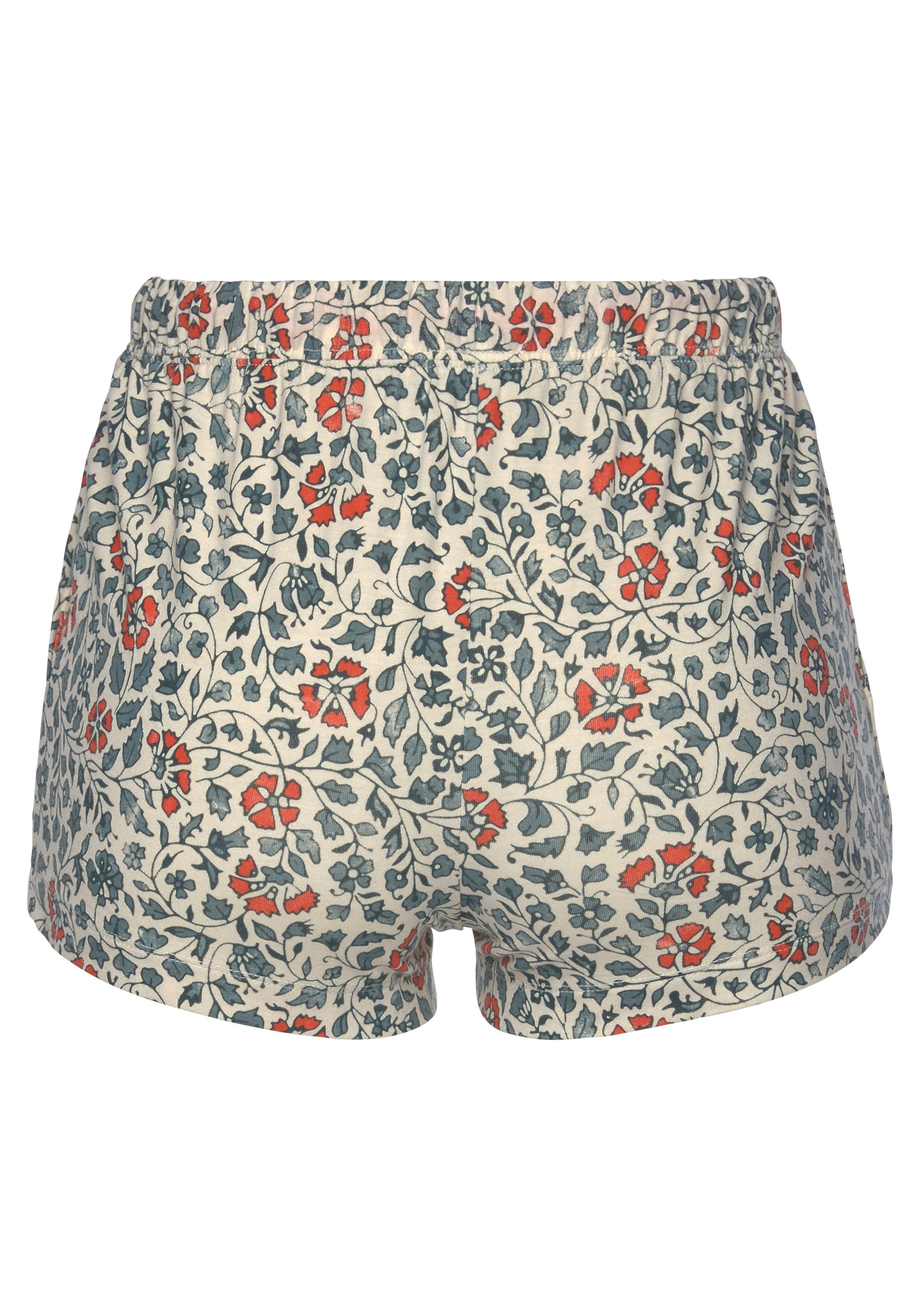 LASCANA Pyjamashorts im Blumen Allover-Druck – Bild 5 von 5