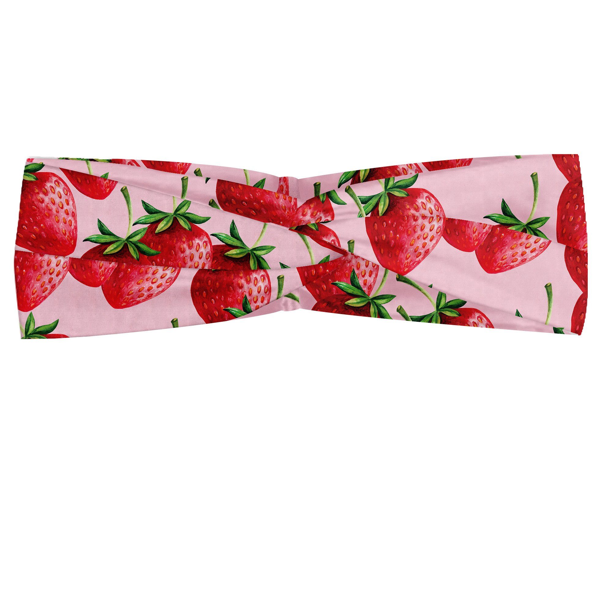 Abakuhaus Stirnband alltags accessories Saftige Angenehme rot und Obst Erdbeeren Elastisch
