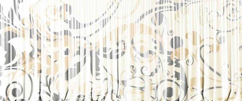 Architects Paper Fototapete Atelier 47 Curtain White 1, glatt, 3D-Optik, floral, (6 St), Vlies, Wand, Schräge, Decke