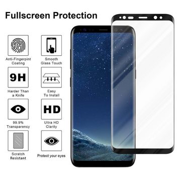 Cadorabo Schutzfolie Samsung Galaxy S8, (1-St), Schutzglas Panzer Folie (Tempered) Display-Schutzglas mit 3D Touch