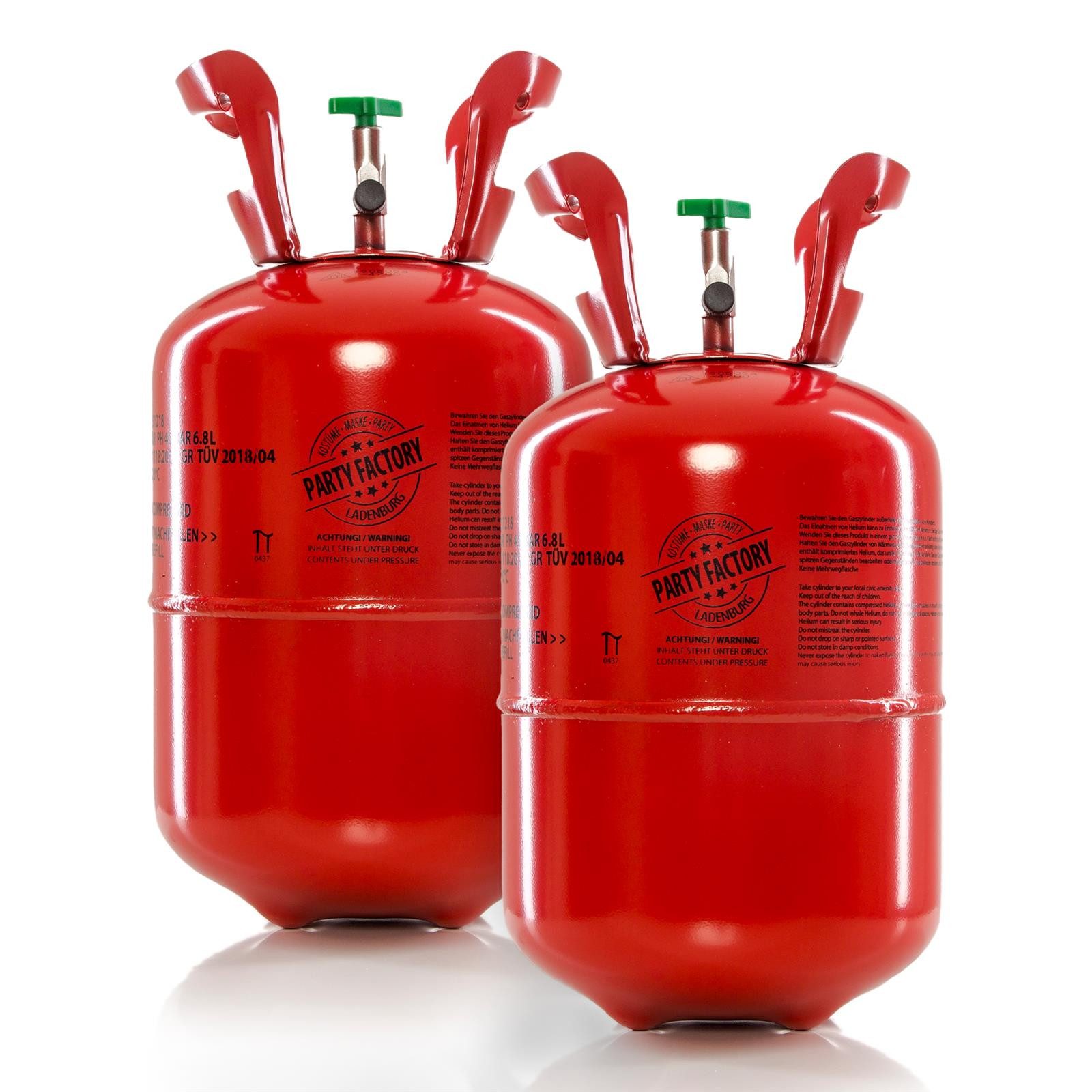 Party Factory Гелий Ballongas Гелий für bis zu 50 Надувные шарики, 0,4m³ Einwegflasche rot, Гелий, Ballongas, Einwegflasche