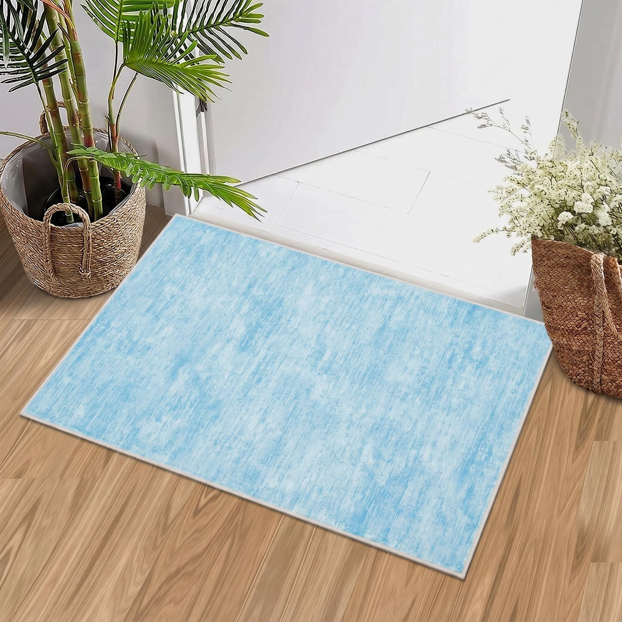GarveeMore Teppich Faltteppich mit Struktur-Optik für Wohnzimmer & Schlafzimmer & Flur, rechteckig, Höhe: 6 mm, TPR-Rückseite, waschbar