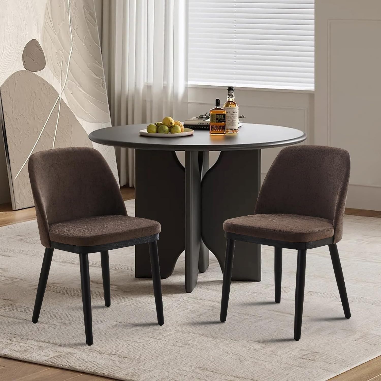 GarveeMore Esszimmerstuhl SET 2/4/6 Leinen Stoff günstig online kaufen