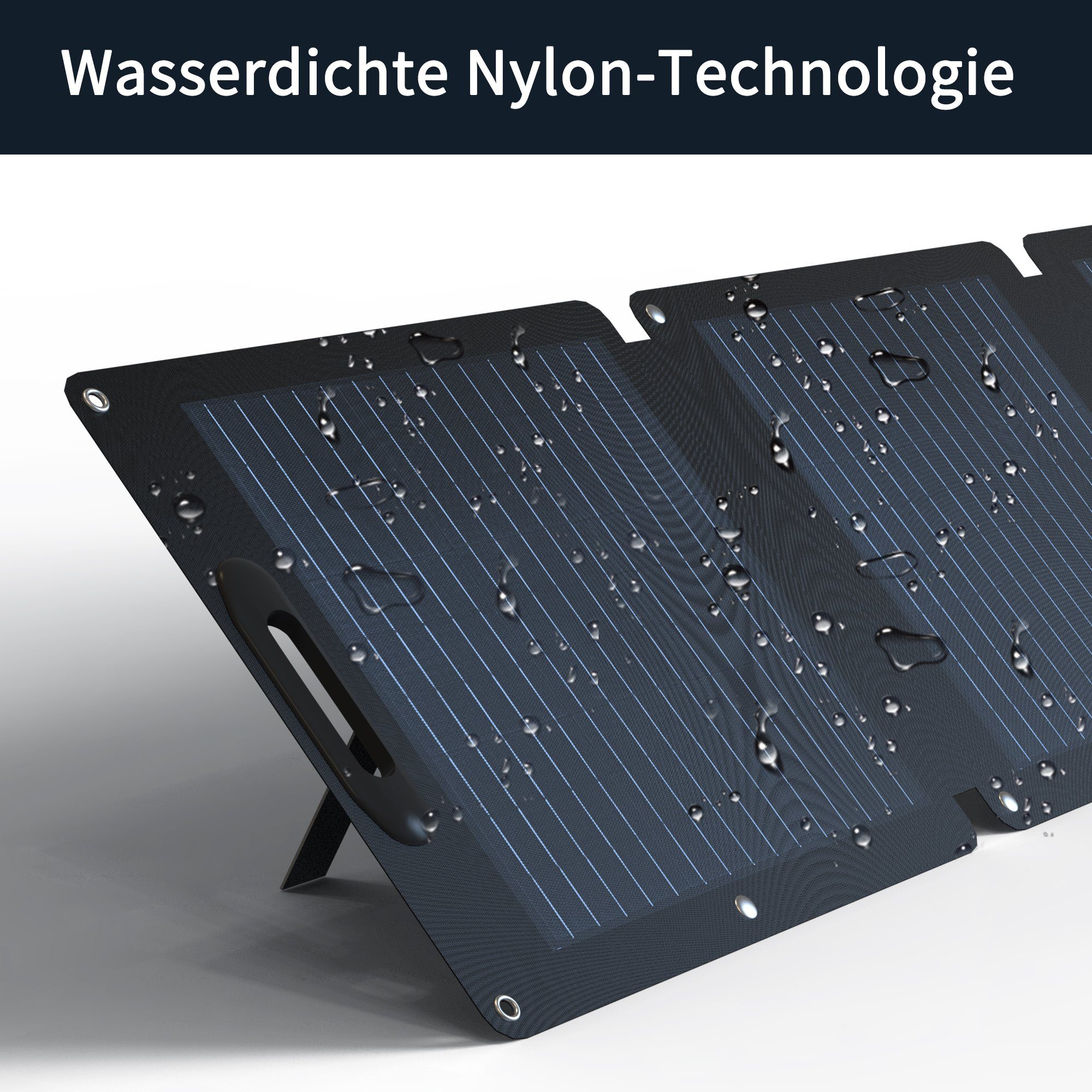 Merax Solaranlage SD200, 200,00 W, Monokristallin, Faltbar und Mobil, Solarmodul tragbar, Solarpanel wasserdicht