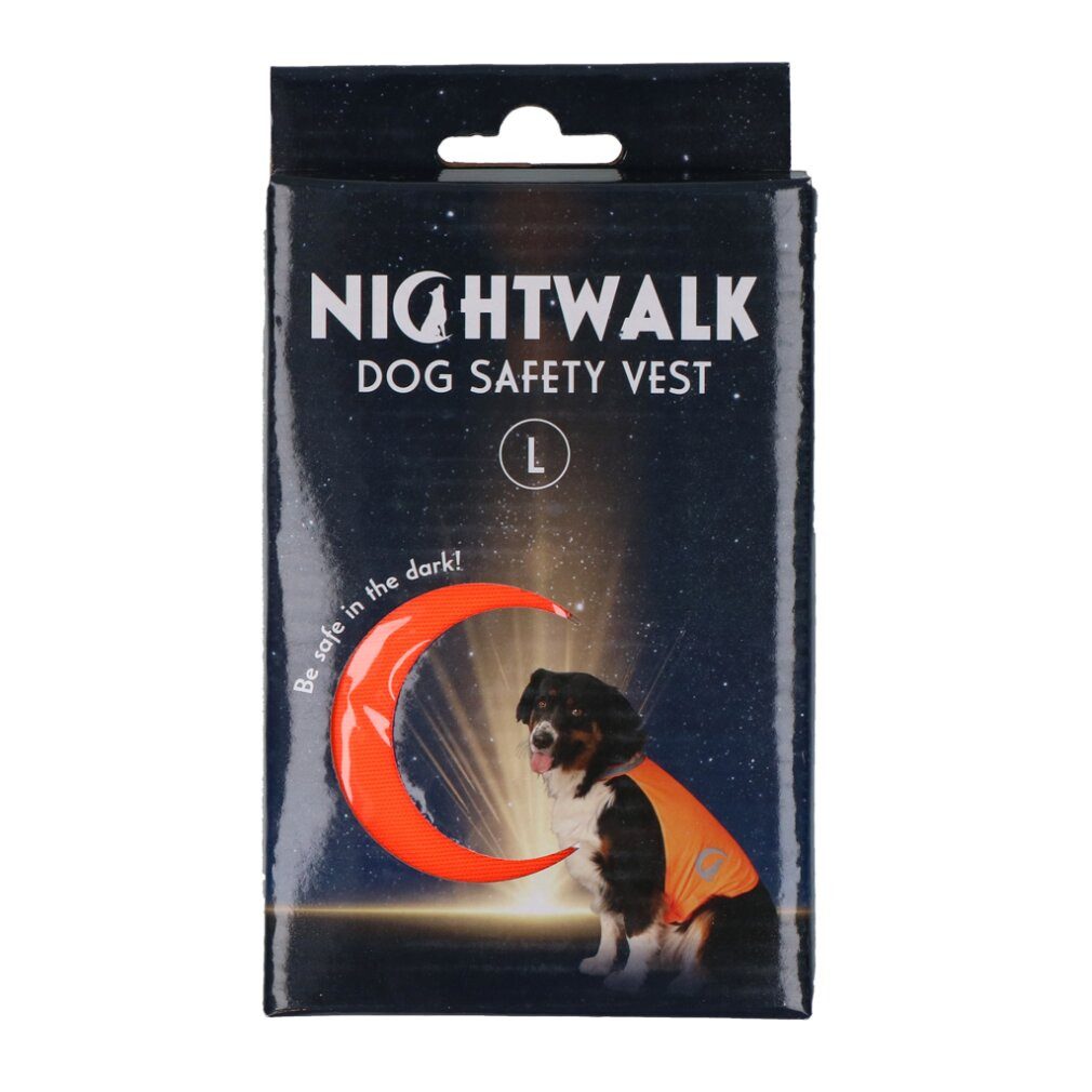 Nightwalk Hunde-Halsband Dog Safety Vest Orange Large