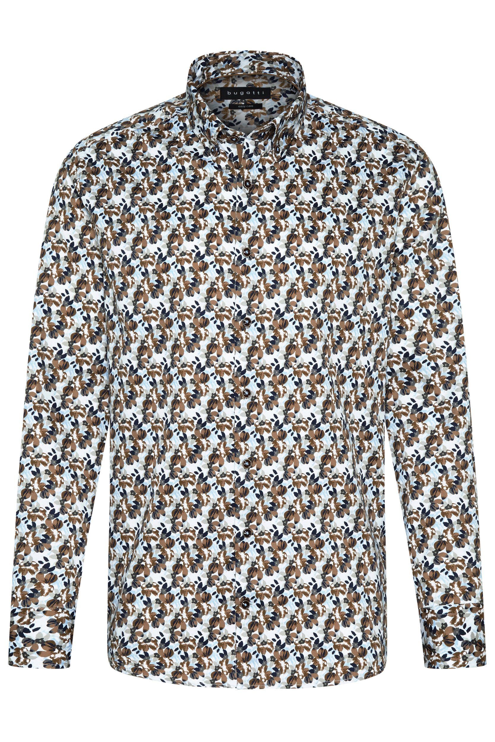 bugatti Langarmhemd mit floralem Print