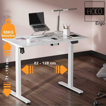 HOKO Schreibtisch Elektrisch höhenverstellbares Gestell mit Motor (für ergonomisches Arbeiten! Mit LED Memory Speicher Steuerung + Erinnerungsfunktion)