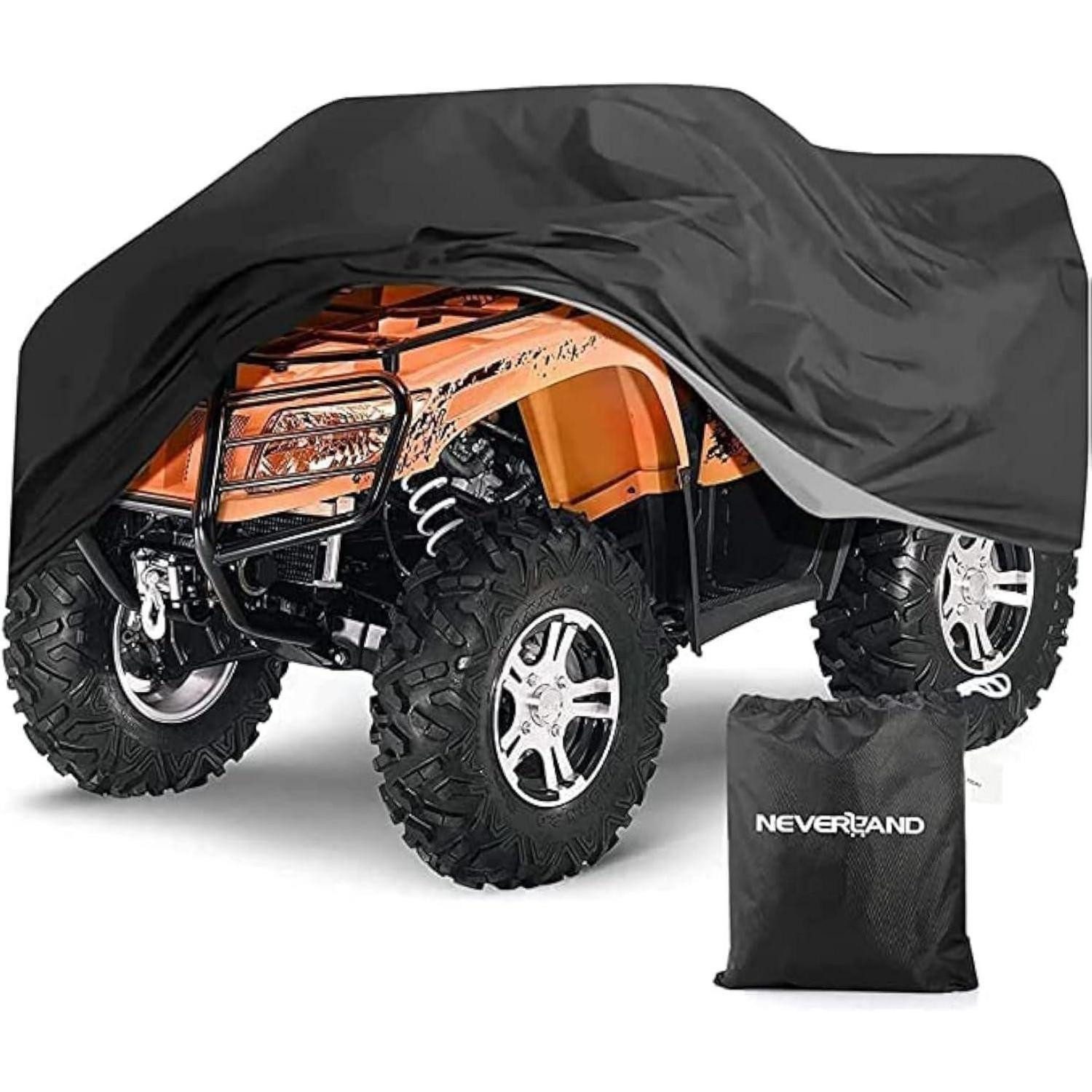 LuxusKollektion Schutzplane Abdeckplane Quad ATV Polyester Schwarz XL 210 x 120 x 115 cm