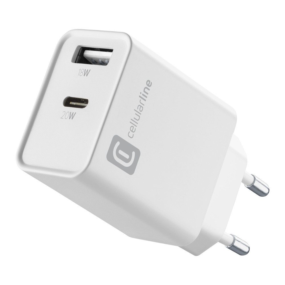 Dual Port Travel Charger Multipower 20W White (60791) Ladegerät USB-Ladegerät