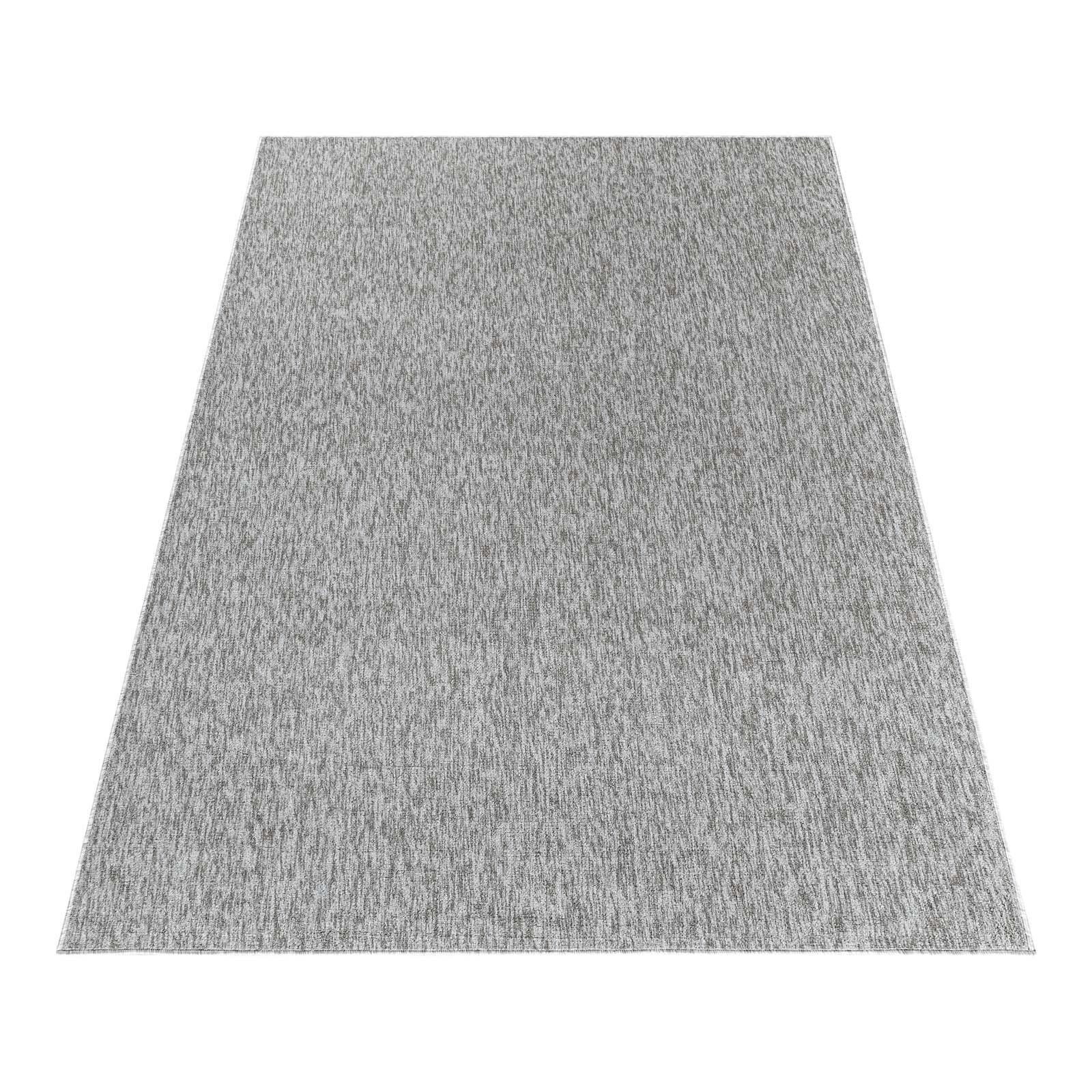 h.grau Esszimmer robustes mm, Schlafzimmer einfarbig rechteckig, 7 hellgrau Wohnzimmer 080x150 Osaka TaraCarpet Höhe: Teppich Flachgewebe TaraCarpet, Teppich uni, modern cm