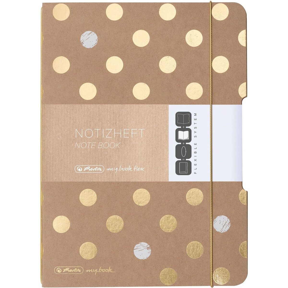 Herlitz Notizbuch Notizheft flex PP A5 40 Blatt punktiert Pure Glam
