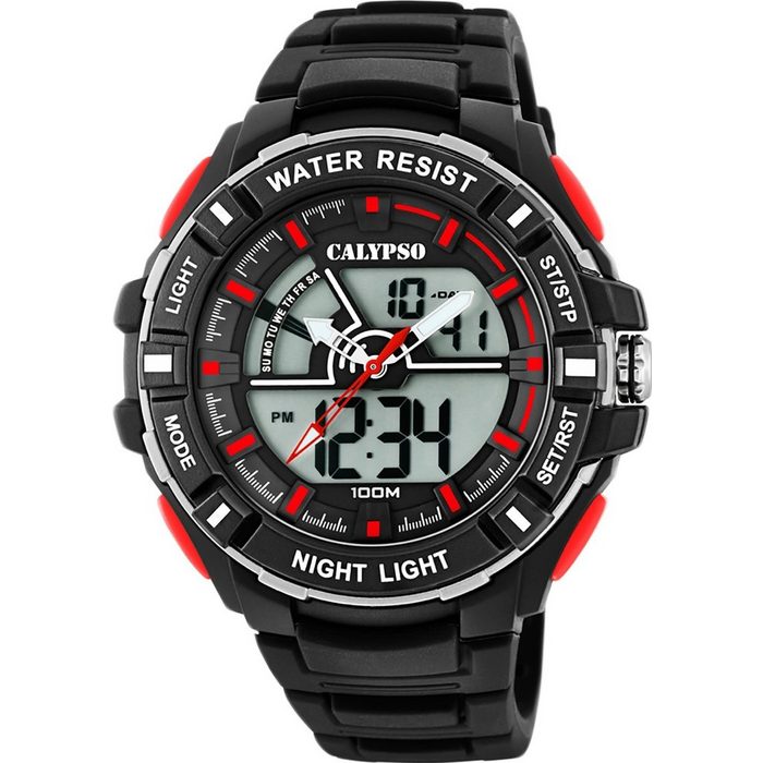 CALYPSO WATCHES Digitaluhr Calypso Herren Uhr K5769/6 (Armbanduhr) Herren Armbanduhr rund Kunststoff PUarmband schwarz Sport