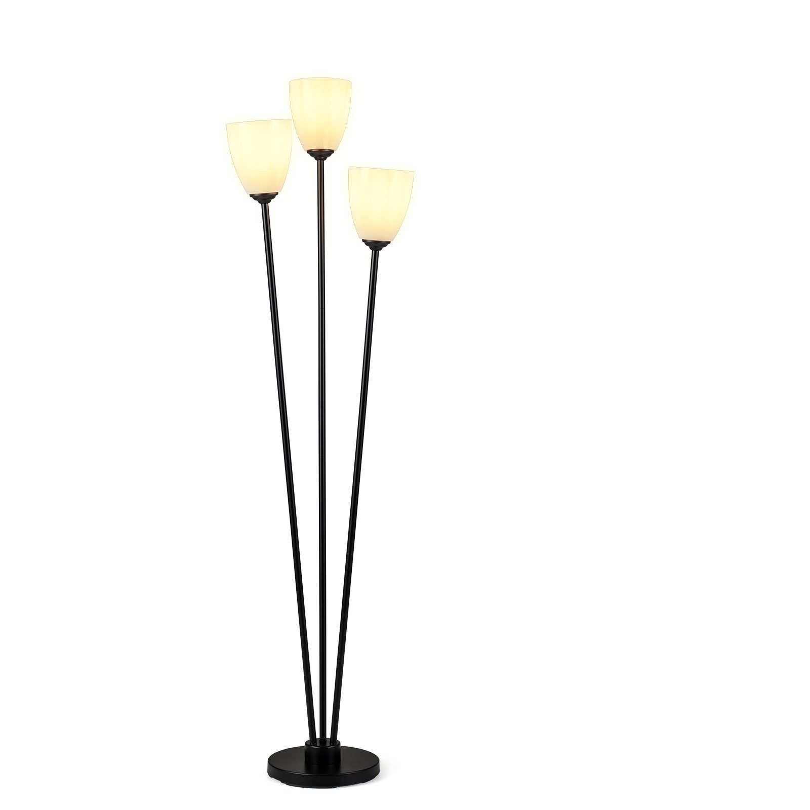COSTWAY Stehlampe, 153cm Stehleuchte wohnzimmer, Leselampe bett