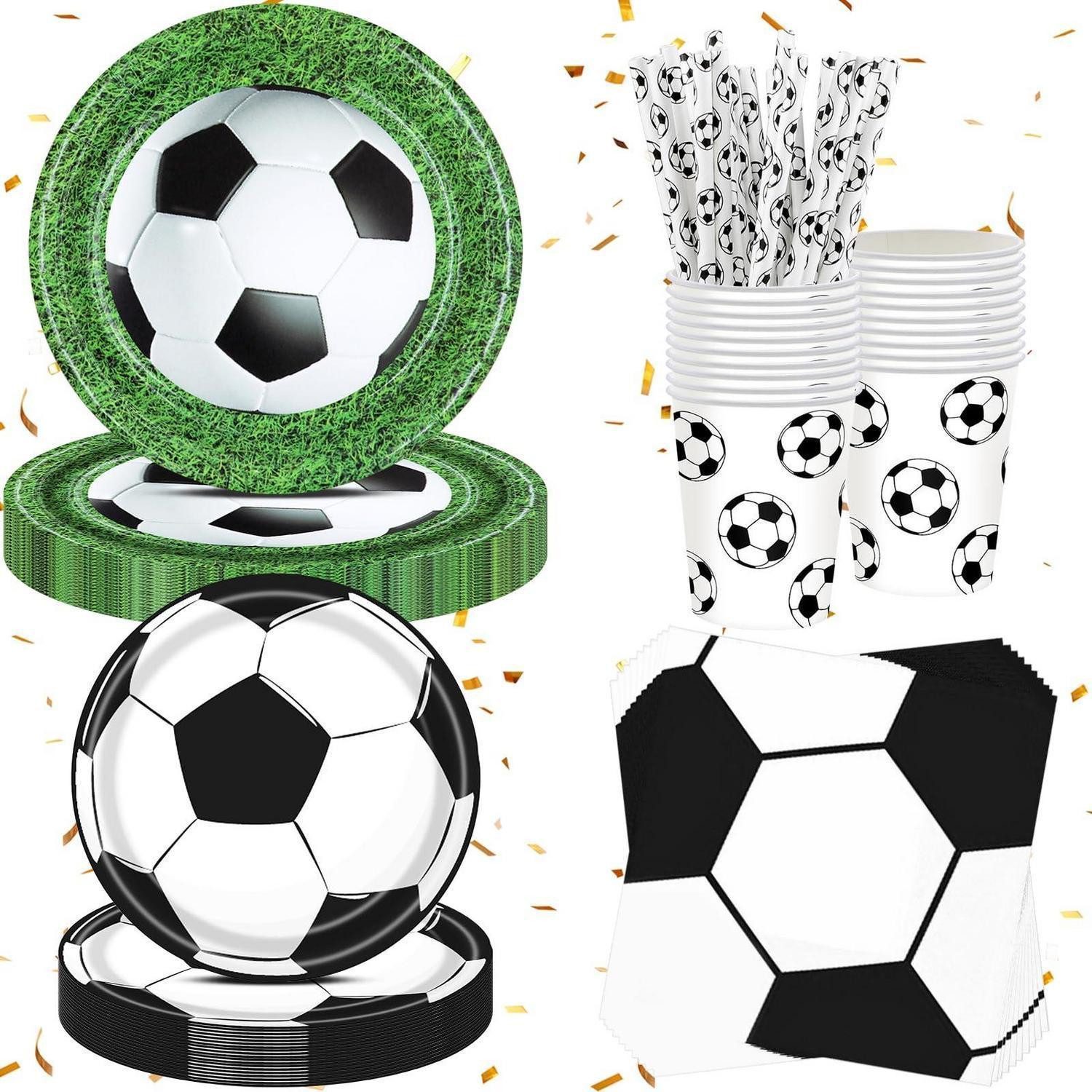 LuxusKollektion Dekokugel Fußball Partygeschirr Set 20 Gäste (1 St)