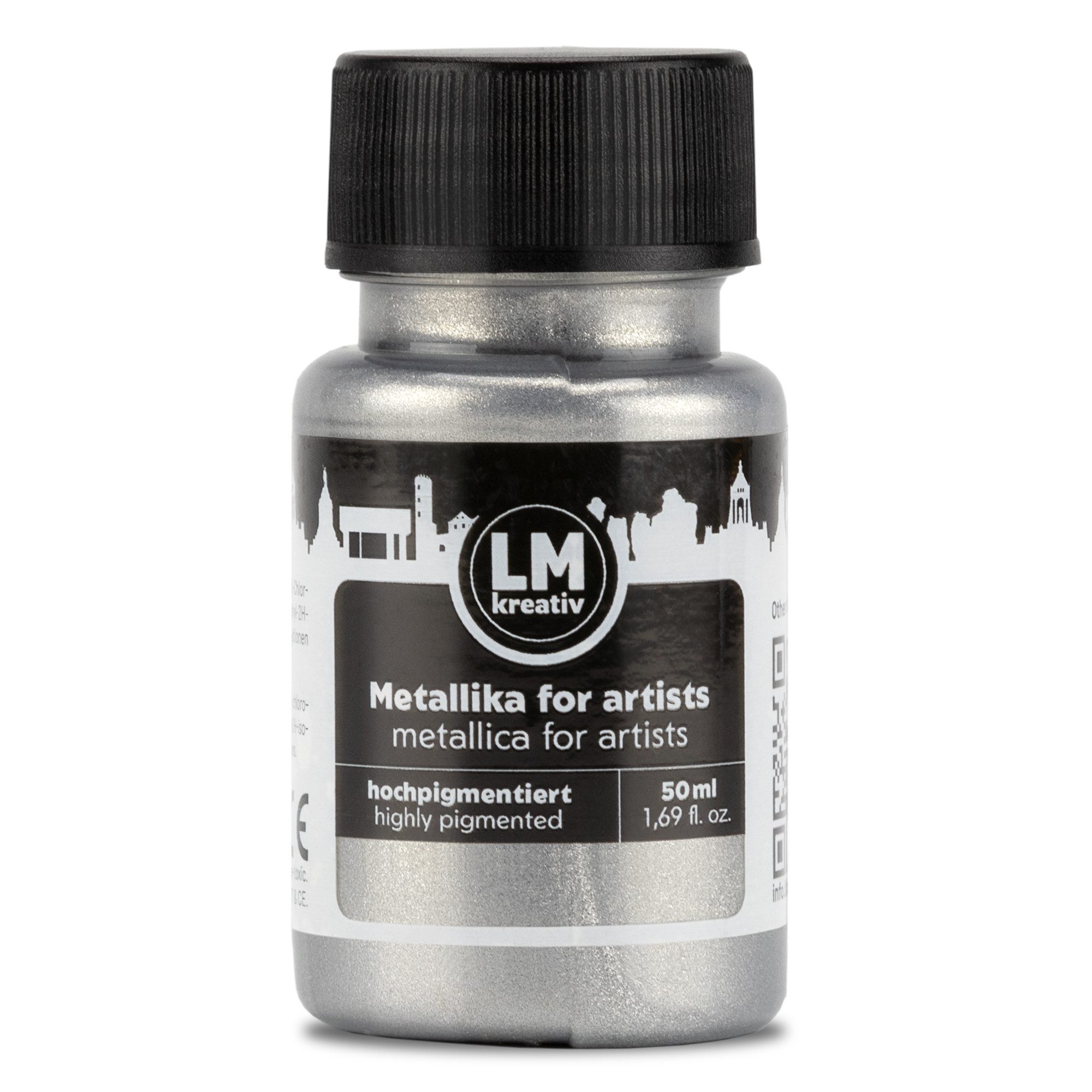 LM-Kreativ Bastelfarbe Metallika for Artists, hochpigmentiert, lichtecht, wasserfest, schnelltrocknend