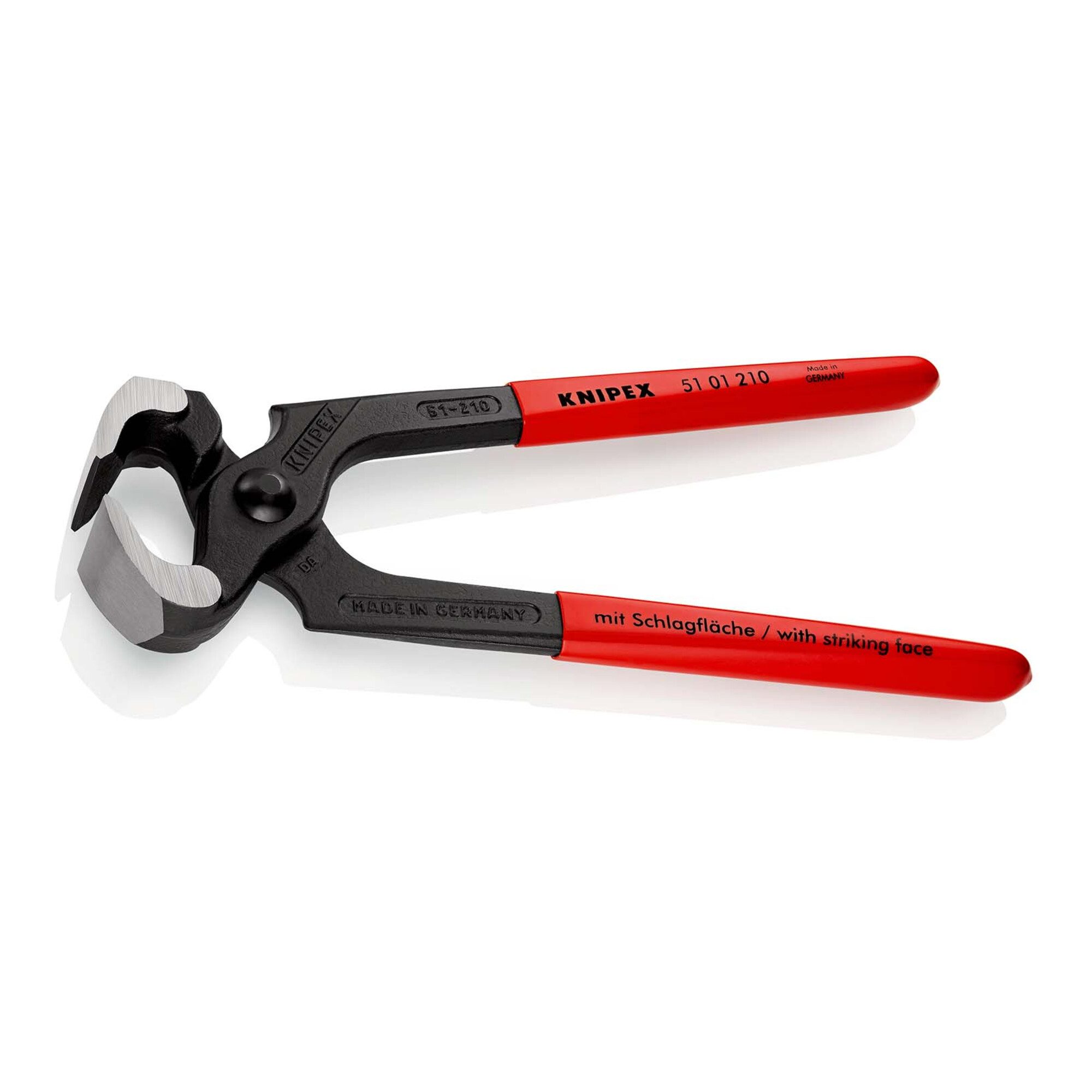Knipex Zangenset KNIPEX 51 01 210 Hammerzange mit Kunststoff überzogen schwarz atrament