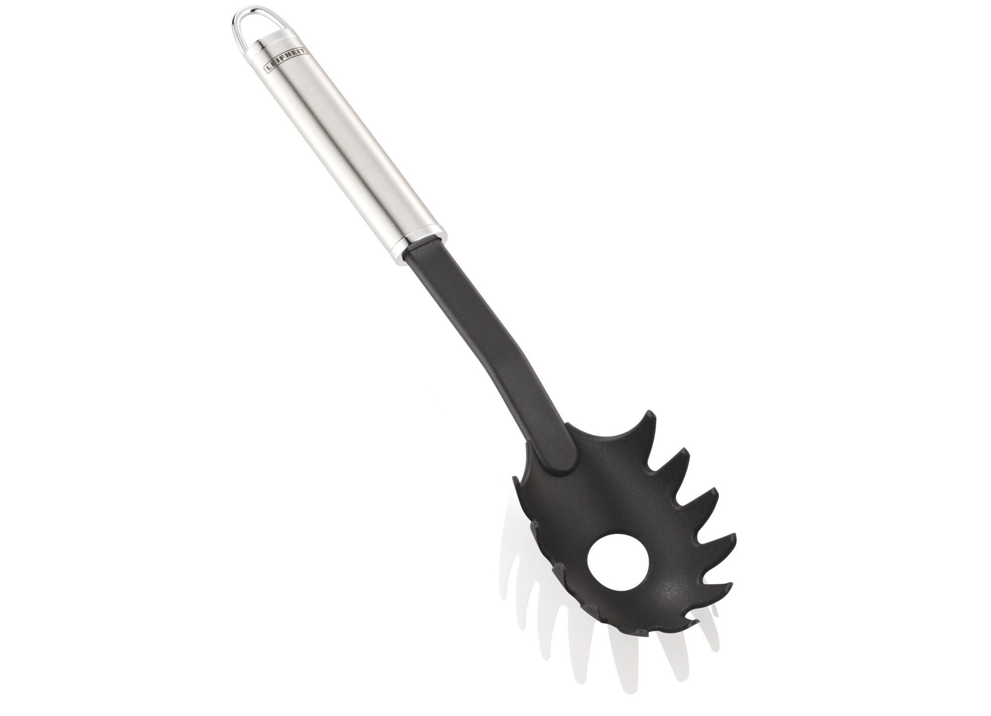 Leifheit Servierlöffel Spaghettilöffel Nylon, Edelstahl, hitzebeständiges Nylon bis 160°C, Aufhängeöse