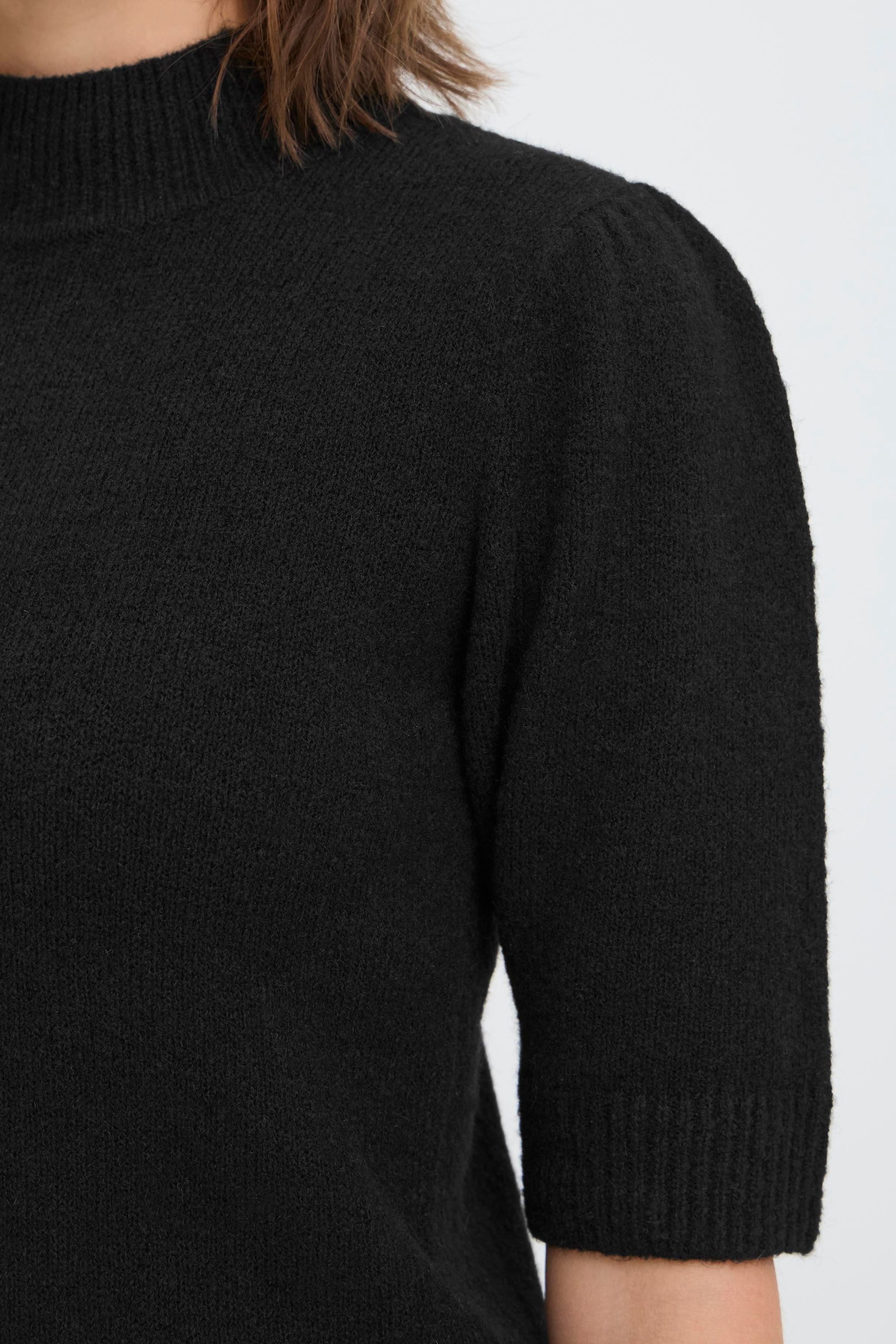 OXMO Strickpullover OXSif Modischer Kurzarm-Pullover