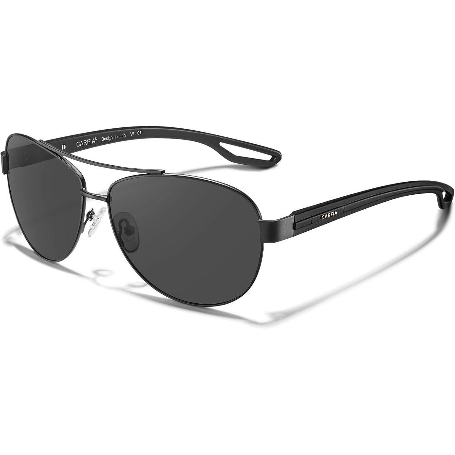LuxusKollektion Pilotenbrille Sonnenbrille Polarisierte UV400 Damen Rahmen: Schwarz; Linsen: Schwarz (1-St)