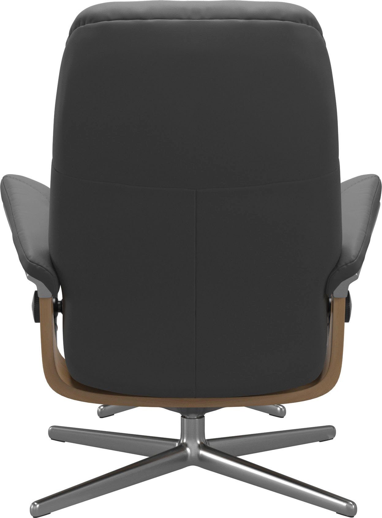 Stressless® Relaxsessel Consul (Set, L, & Eiche Hocker, S, M Cross Größe mit mit Hocker), Base, mit Relaxsessel Holzakzent