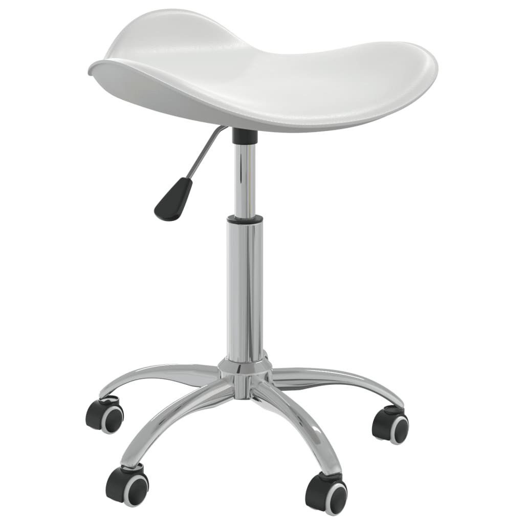 vidaXL Arbeitshocker Friseur Rollhocker Weiß Kunstleder