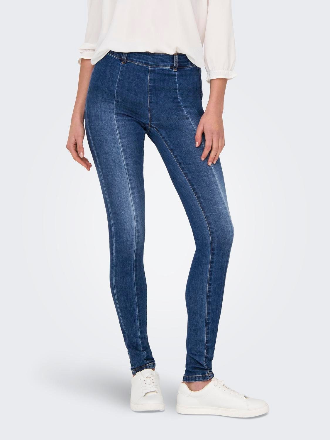 Skinny-fit-Jeans ONLWAUW MID SK ZIP CUT DNM
