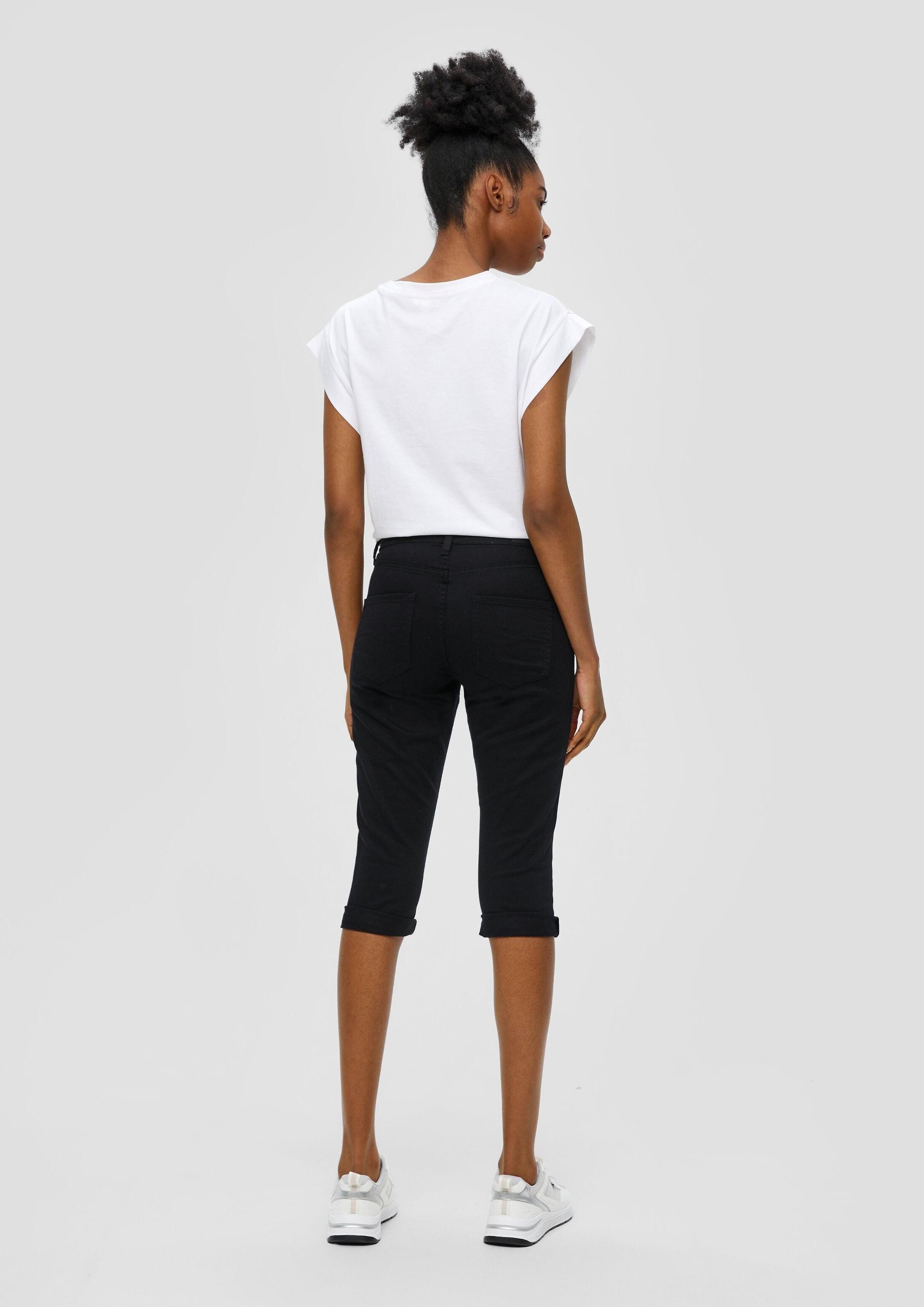 QS Jeansshorts Jeans-Hose CATIE Denim-Capri / Slim Fit / Mid Rise / Slim Leg