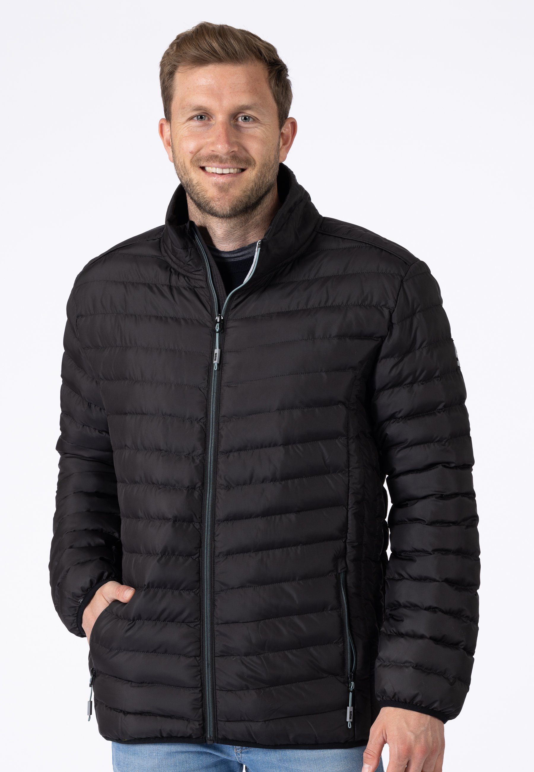 V NEW Men CS CLASSICS Active DEPROC Steppjacke GILMOUR Stehkragen mit black23