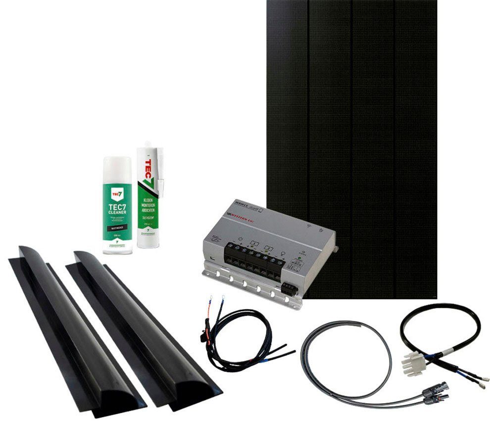 Phaesun Solaranlage Caravan Kit, 100 Pearl Sun Monokristallin, (Komplett-Set) Duo W W, 100 MPPT