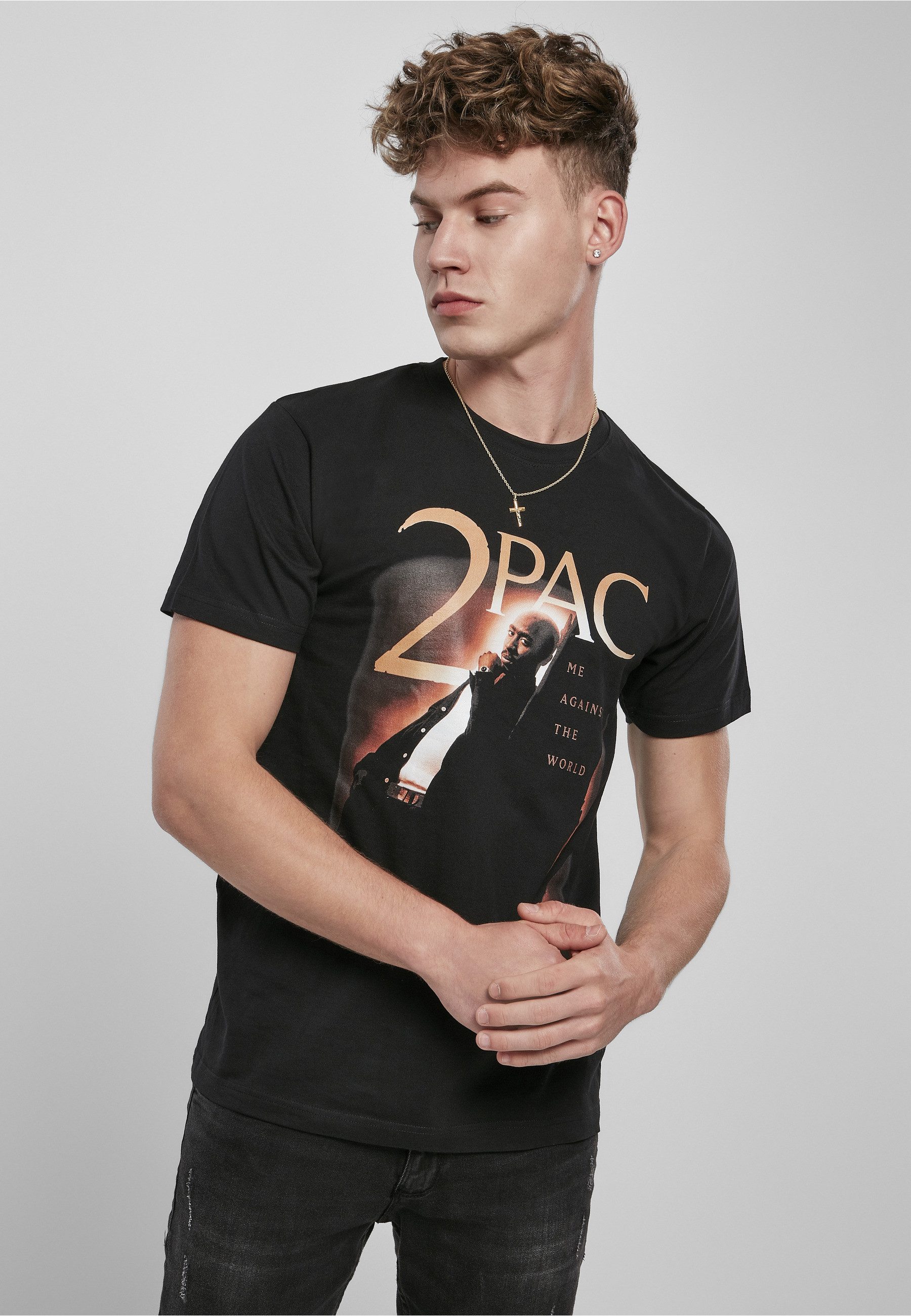 Merchcode T-Shirt Merchcode Herren Tupac Me Against The World Cover Tee (1-tlg) – Bild 3 von 5