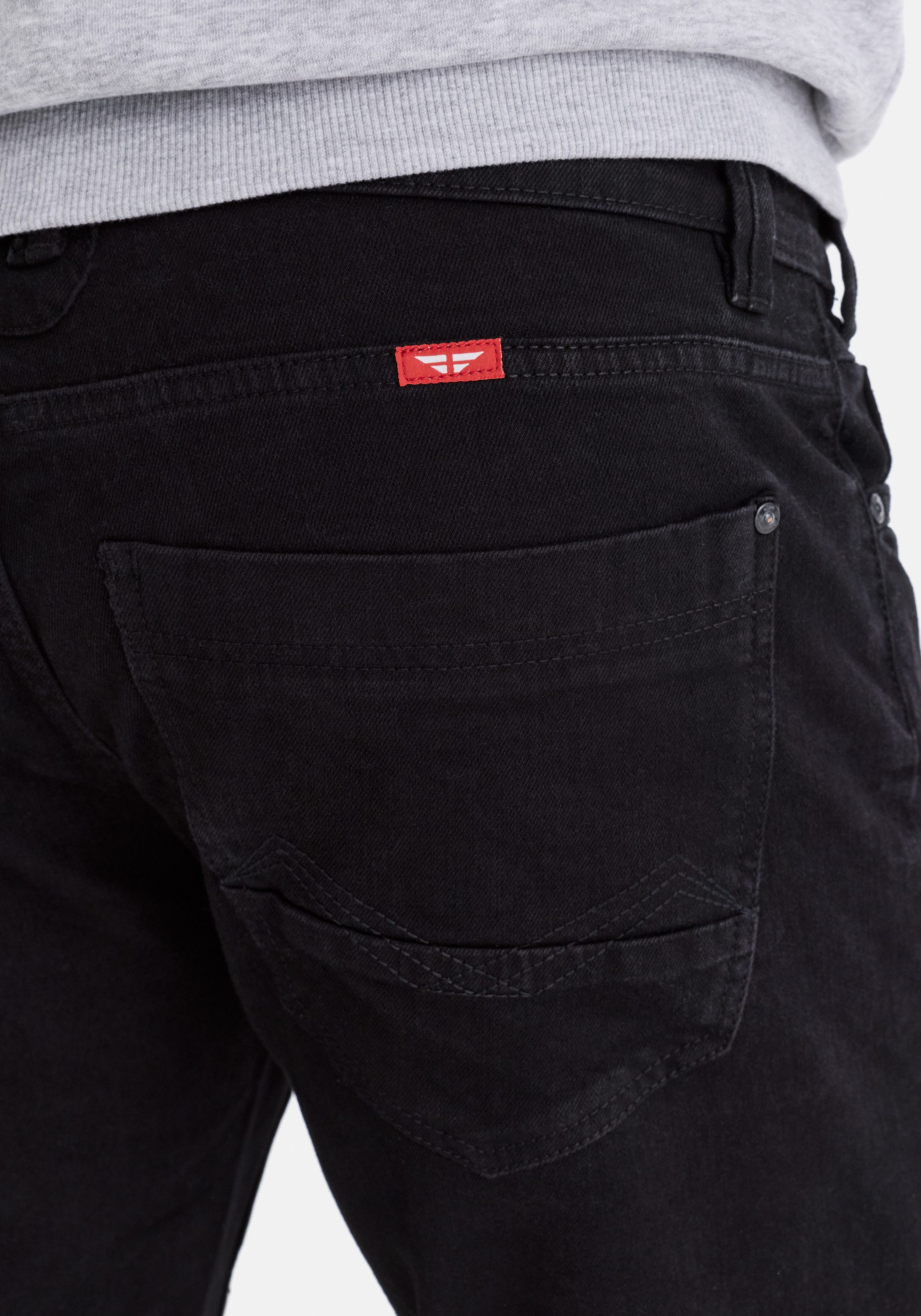 HERO by John Medoox 5-Pocket-Jeans Baxter Denim Relaxed Fit Jeans Relaxed Fit Casual Clean Wash Denim Jeans für Herren – Bild 3 von 3