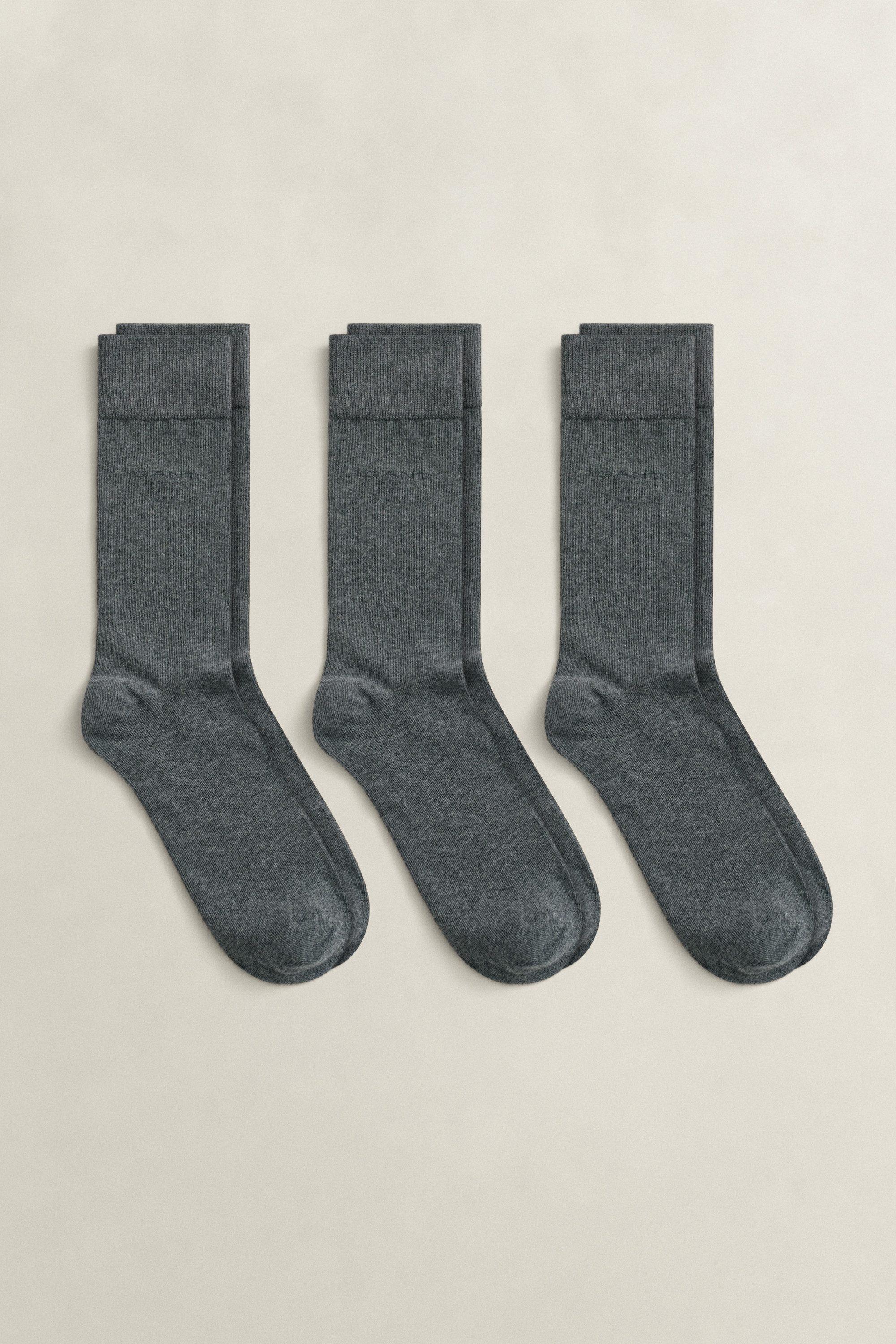 Gant Basicsocken SOFT COTTON SOCKS 3-PACK (Packung, 3-Paar, 3) mit Logodruck am Knöchel