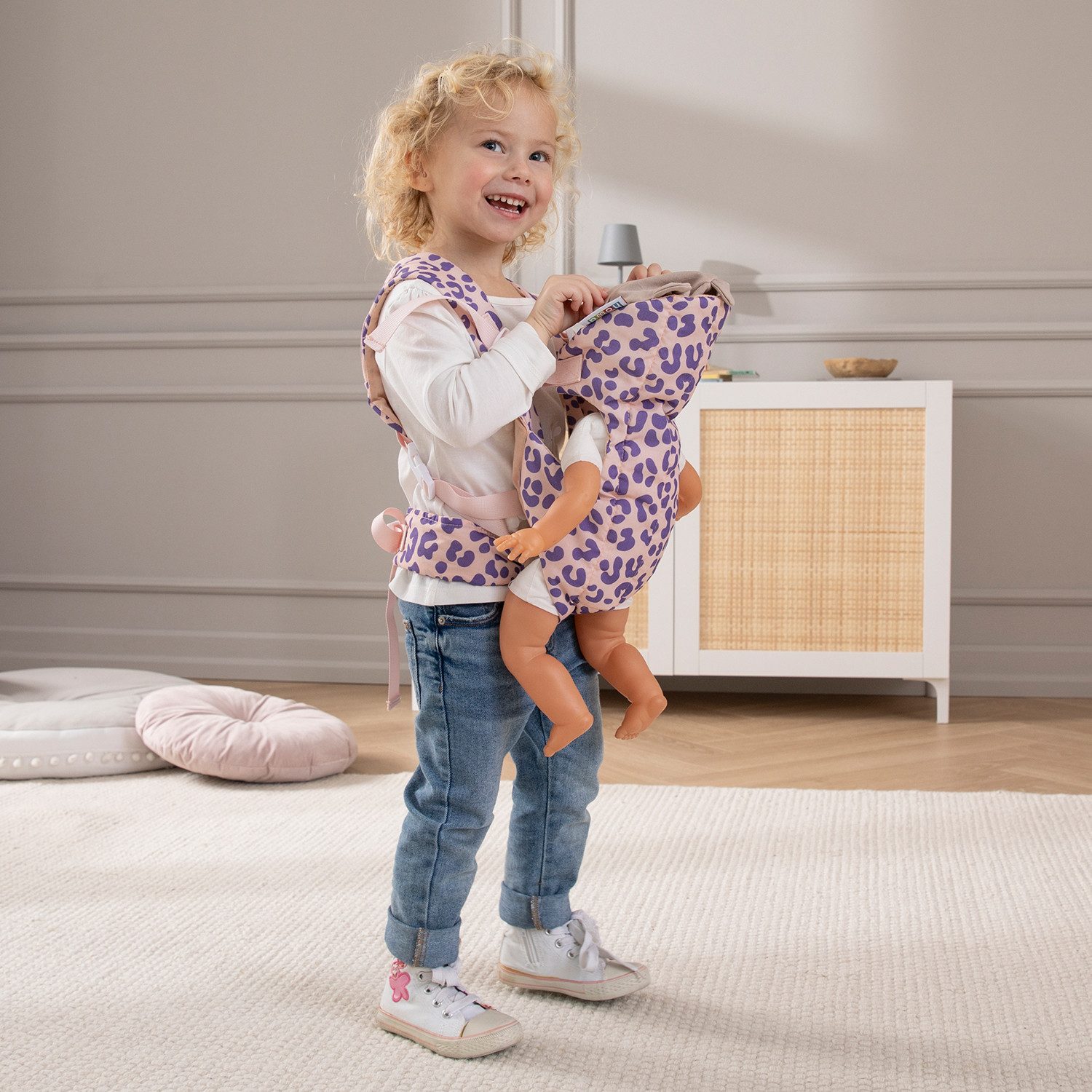 howa Puppen Bauchtrage Leo, Puppen Bauch- und Rückentrage, für Puppen bis 50cm