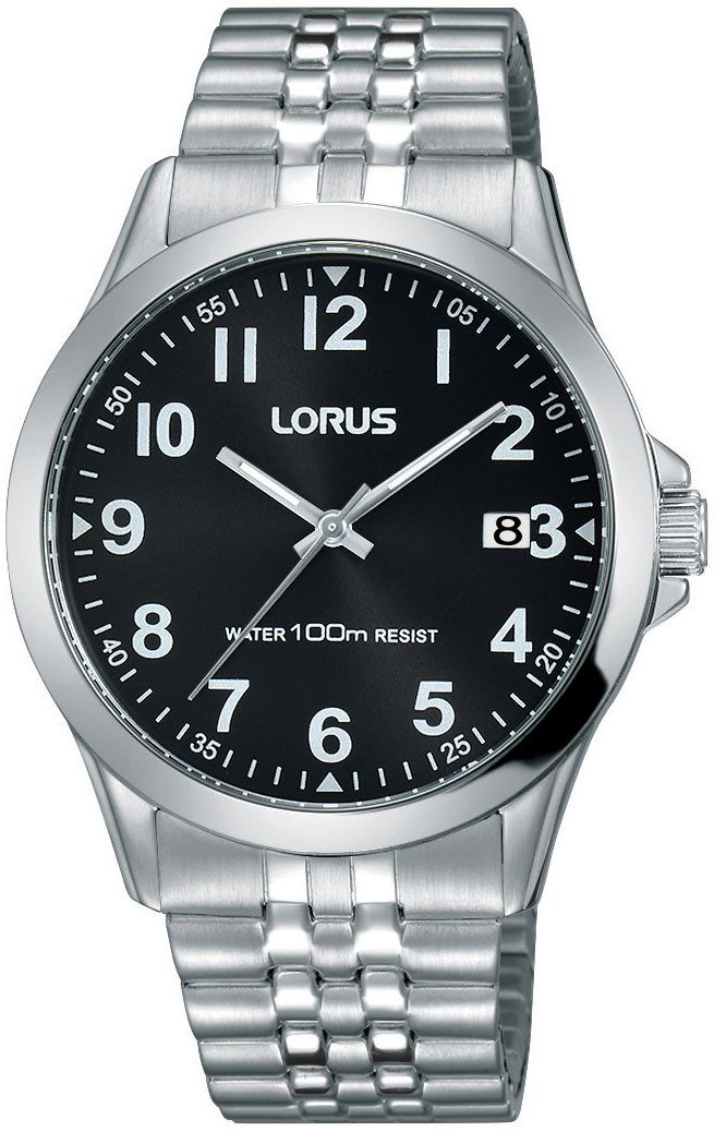 LORUS Quarzuhr RS971CX9, Armbanduhr, Herrenuhr, Damenuhr, Datum, Edelstahlarmband