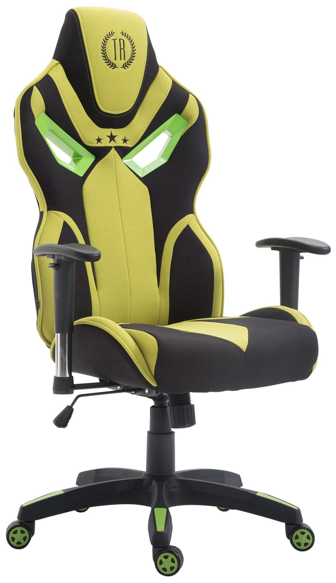 CLP Gaming Chair Fangio Stoff, mit Laufrollen schwarz/grün