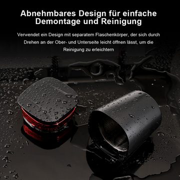 Coonoor Aschenbecher Autos Aschenbecher Mit LED-Licht, Rauchfreier Edelstahl-Aschenbecher