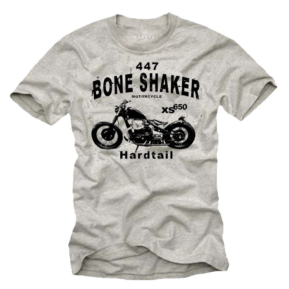 Print-Shirt Herren Motorrad Bekleidung Biker Geschenke für Männer Bobber XS650