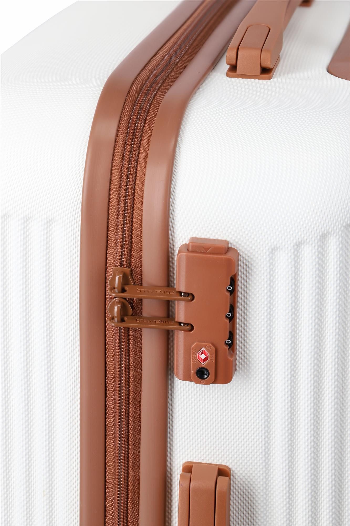travelite Hartschalen-Trolley Trolleyset Kofferset weiß