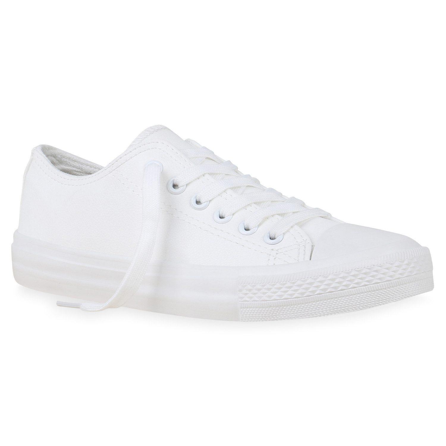 VAN HILL 830999 Sneaker Damen Sneaker Low Basic Turnschuhe Schnürer Freizeitschuhe Bequem