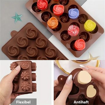 RefinedFlare Obstkuchenform 3D-Formenset zum Backen von Schokolade, Küchenzubehör, (5-tlg)